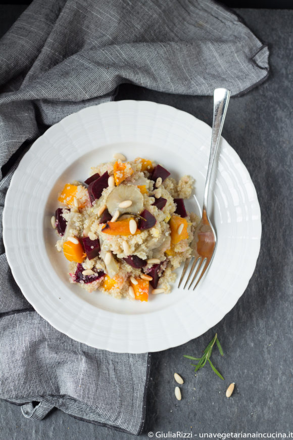 quinoa barbabietola zucca topinambour