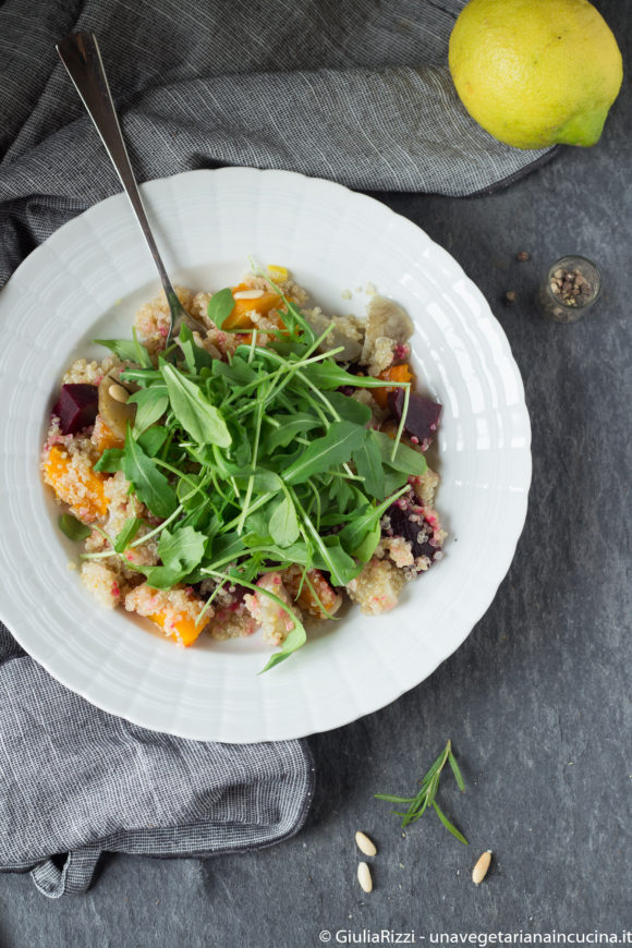 quinoa barbabietola zucca topinambour