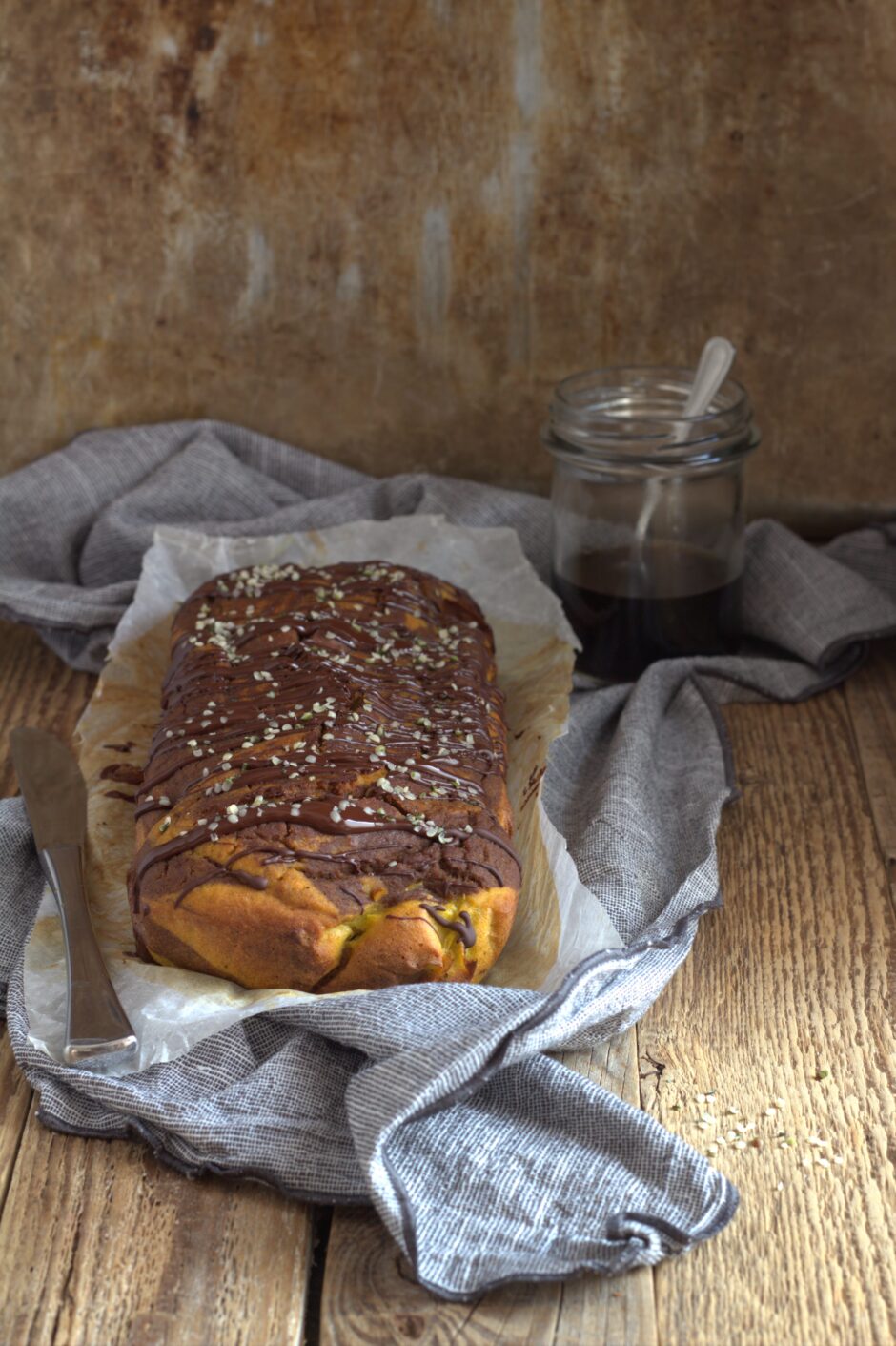 plumcake marmorizzato zucca cacao